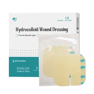 Venta adhesiva adhesiva de aderezo de herida hidrocoloide impermeable para el lecho de úlcera a presión.